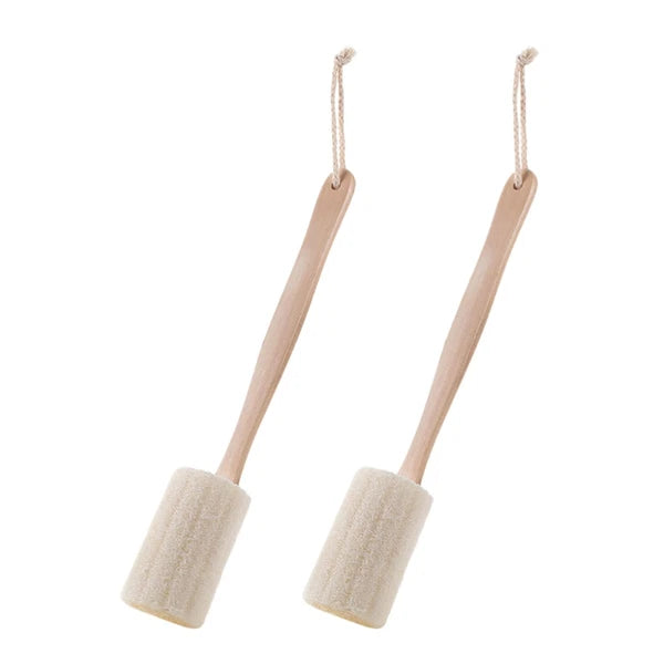 2Pcs Loofah Back Scrubber with Long Handle for Shower Bath Exfoliation