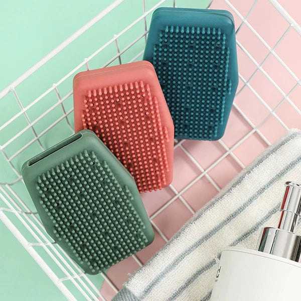 3 Pcs Silicone Bath Brush Man Bathing Brushes Cleaning Scrubbers