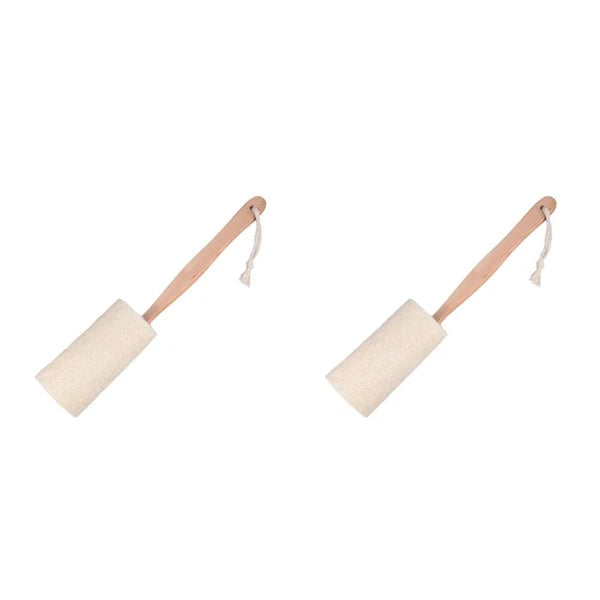 Long Handle Bath Wooden Loofah Brush Back Scrubber Natural Exfoliating with