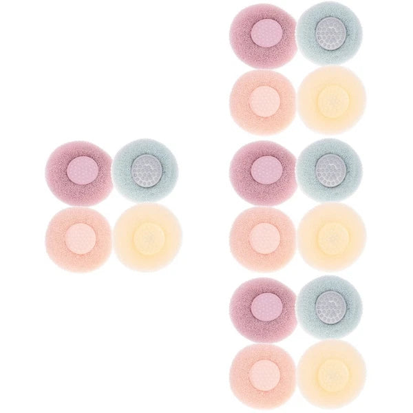 4Pcs Shower Scrubber Shower Tool Shower Brush With Suction Cup Bathing Tool