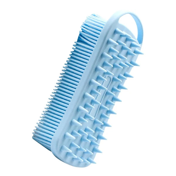 Silicone Bath Brush with Hook Silicone Shampoo Brush Double-sided Shower Brush