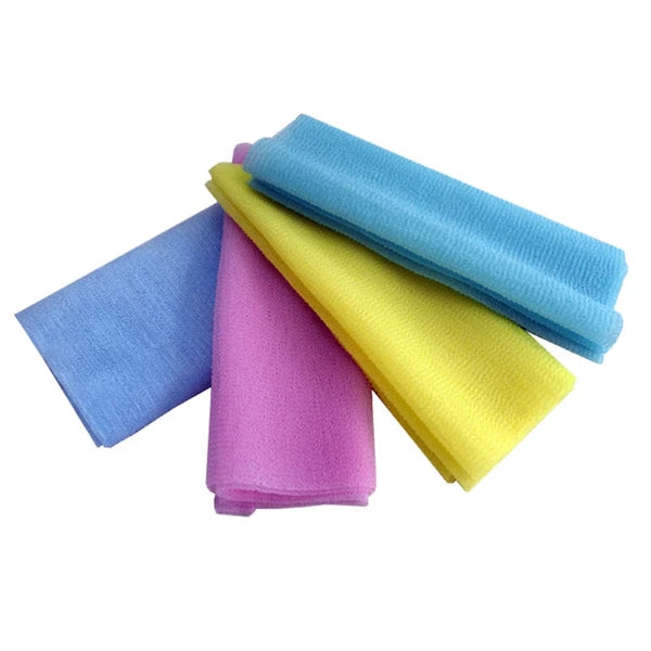 4 Pcs Bath Towel Body Scrub Exfoliating Cloth Brush for Back Scrubber Nylon