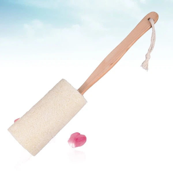 Wooden Loofah Bath Brush Natural Exfoliating Sponge Body Scrub Scrubber for