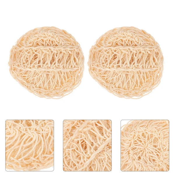 2 Pcs Sisal Bath Brush Man Body Scruber Back Cleaners Bathing Balls