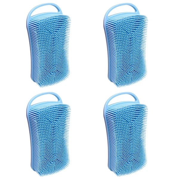 Silicone Bath Brush with Hook Silicone Shampoo Brush Double-sided Shower Brush