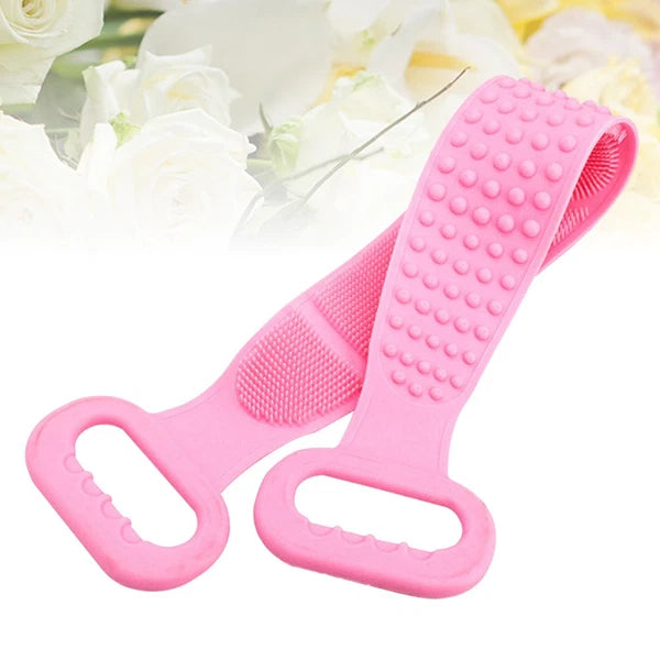 Silicone Exfoliate Pull Back Scrubber Long Bath Brush Massager Belt for Shower