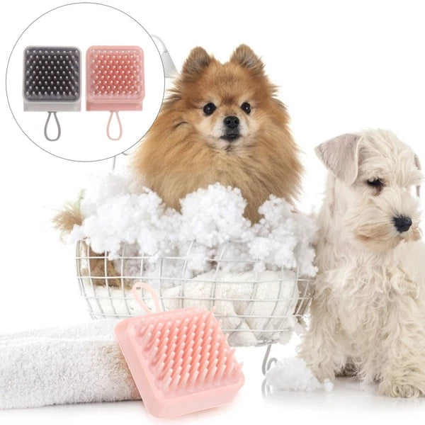 2 Pcs Bath Brush Pet Scrubber Shampoo Dispenser Shower Massagers