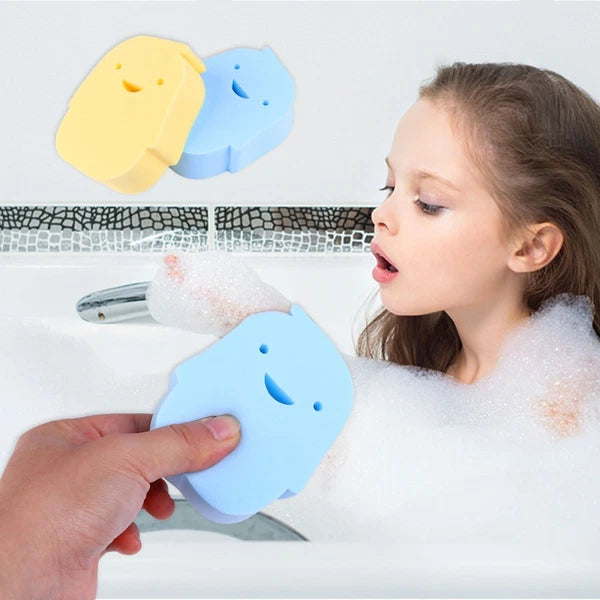 2 Pcs Baby Bath Rubbing Scrubber Infant Shower Sponge Body Bath Brush PVA