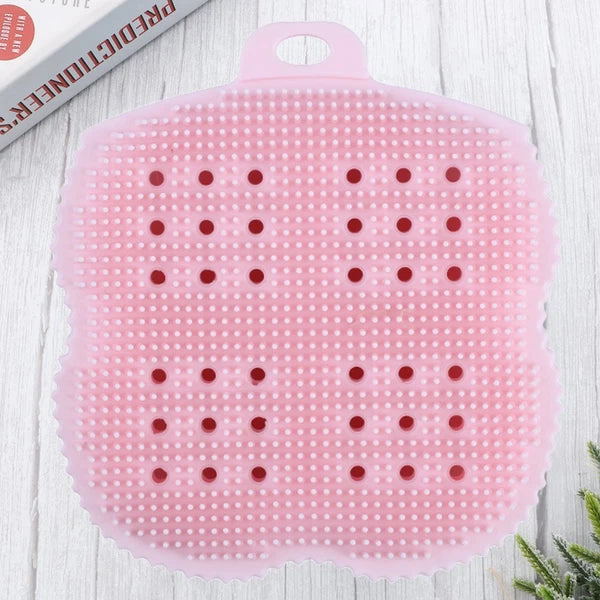 1PC Silicone Bath Towel Portable Bathing Back Rubs Brush Bathing Artifact