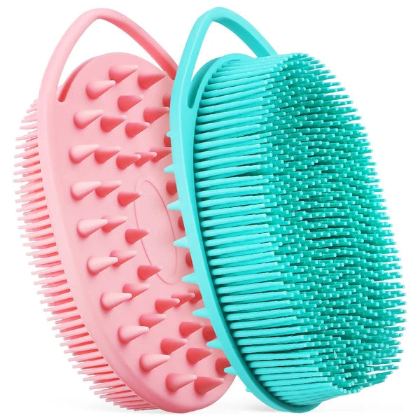 2 Pcs Massage Bath Brush Miss Silicone Exfoliating Shower Brushes
