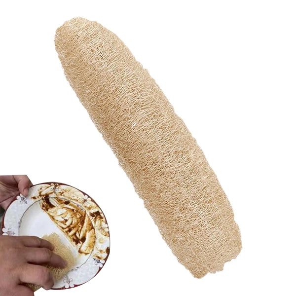 Shower Loofah Natural Loofah Sponges Pack Of 3, For Kitchen Dishes Scrubber