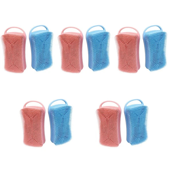 2 Pcs Silicone Shampoo Brush Double-sided Soft Scrubbing