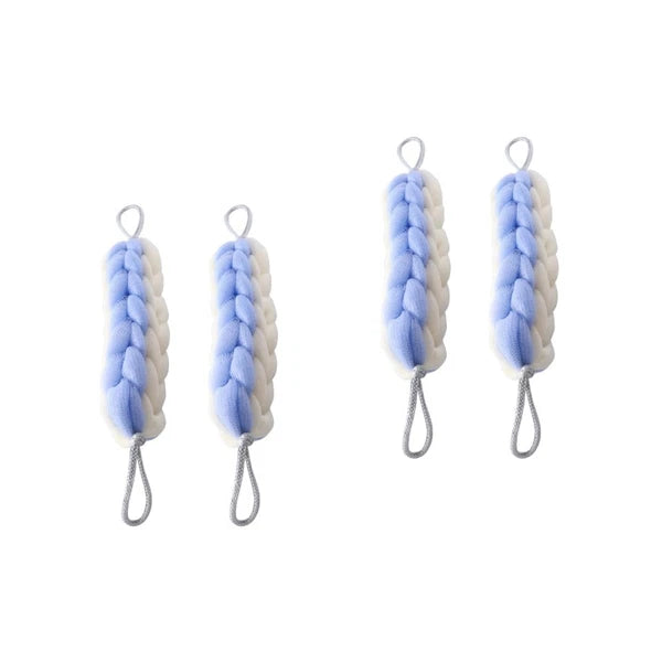 2 Pcs Bath Bar Man Wall Mounted Exfoliating Brush Loofah Back Scrubber Shower