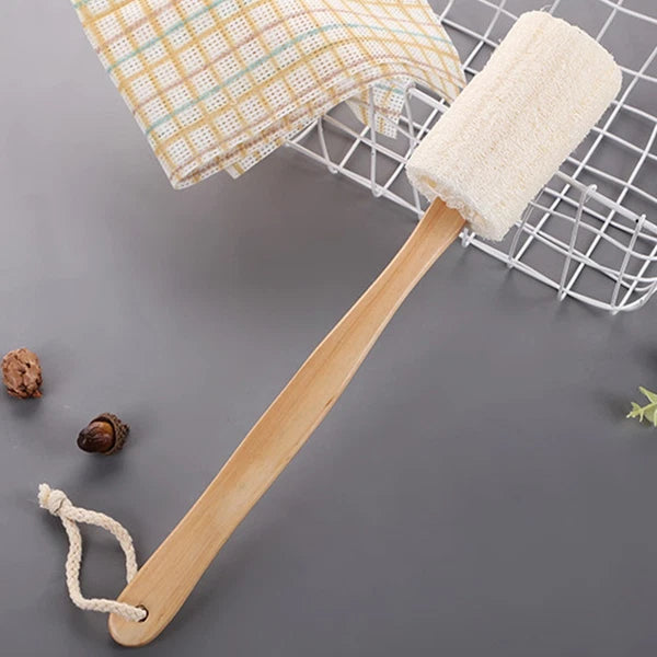 2Pcs Loofah Back Scrubber with Long Handle for Shower Bath Exfoliation
