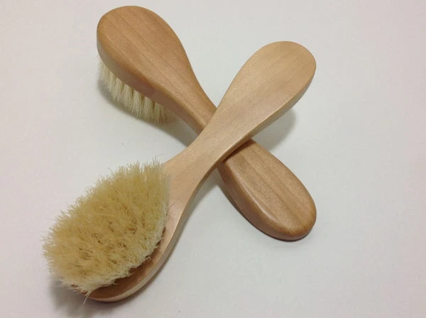 Wood Brush Natural Bristle Sauna Brush Face Brush Nailbrush Bath Brush Pumice