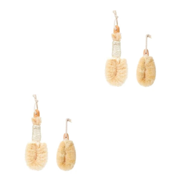 2 Pcs Silk Bath Brush Exfoliating Shower Body Brushes Miss Man Scrubbers for