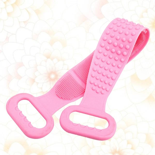 Silicone Exfoliate Pull Back Scrubber Long Bath Brush Massager Belt for Shower