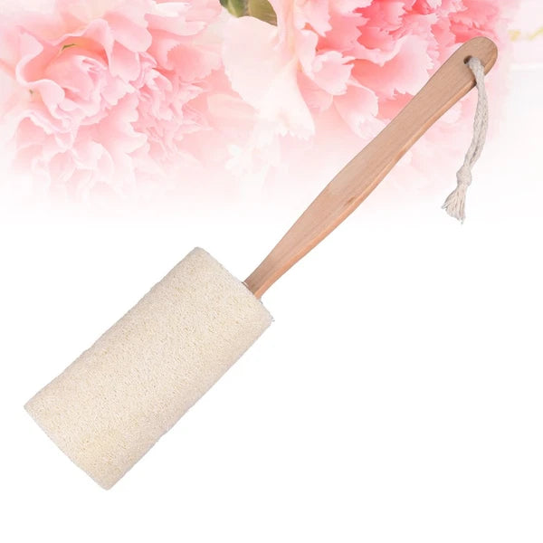 Wooden Loofah Bath Brush Natural Exfoliating Sponge Body Scrub Scrubber for