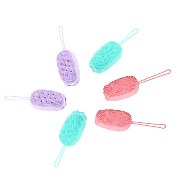 6 Pcs Bath Brush Body Silicone Bathing Cleaning Scrubbers for Home