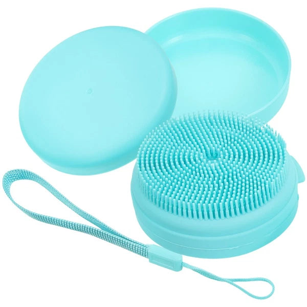 Bath Brush Silicone Loofah Body Scrubber Washing Travel Shampoo Exfoliating