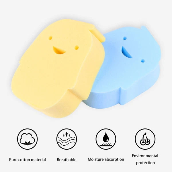 2 Pcs Baby Bath Rubbing Scrubber Infant Shower Sponge Body Bath Brush PVA