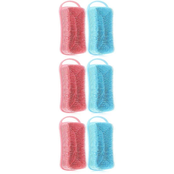 2 Pcs Silicone Shower Brush Man Back Exfoliator Body Bath Scrubbers Men