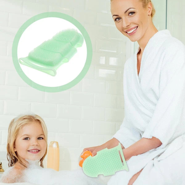 Elderly Miss Soft Silicone Body Cleansing Brush Bath Scrubber for