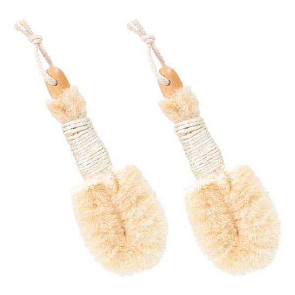 2 Pcs Silk Bath Brush Miss Exfoliating Loofah Scrubber for Body Shower