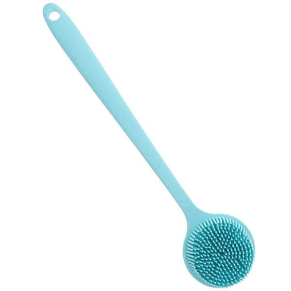 Long Handle Bath Brush Silicone Exfoliator Body Scrubber Skin Back