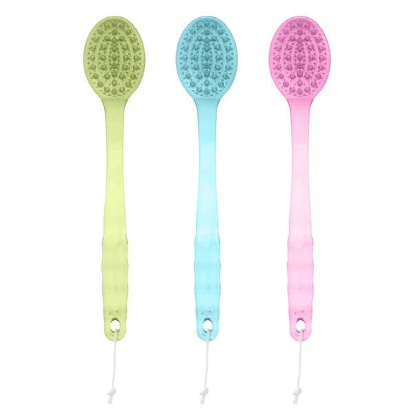 3 Pcs Long Handle Bath Brush Skin Exfoliator Scrubber Miss Elderly Shower