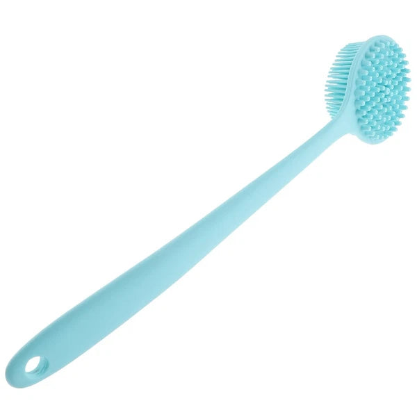 Long Handle Bath Brush Silicone Shower Scrubber Skin Exfoliation for Body