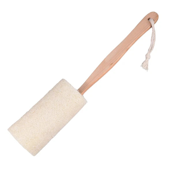 Wooden Loofah Bath Brush Natural Exfoliating Sponge Body Scrub Scrubber for