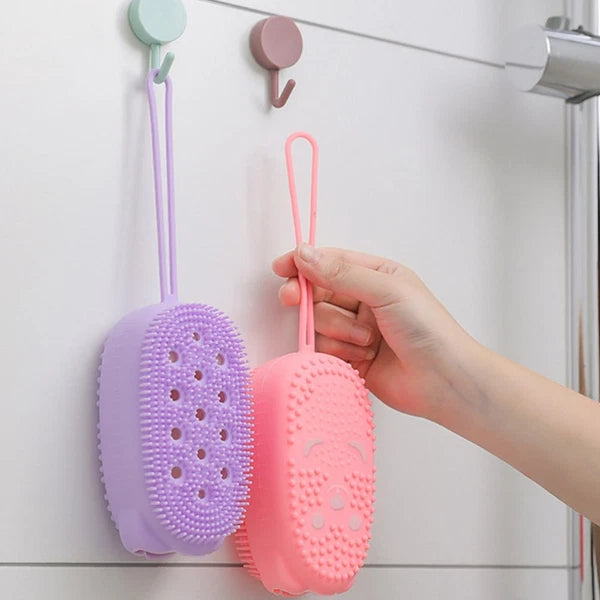6 Pcs Bath Brush Body Exfoliating Silicone Cleaning Bathroom Massager