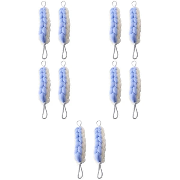 2 Pcs Bath Bar Man Wall Mounted Exfoliating Brush Loofah Back Scrubber Shower