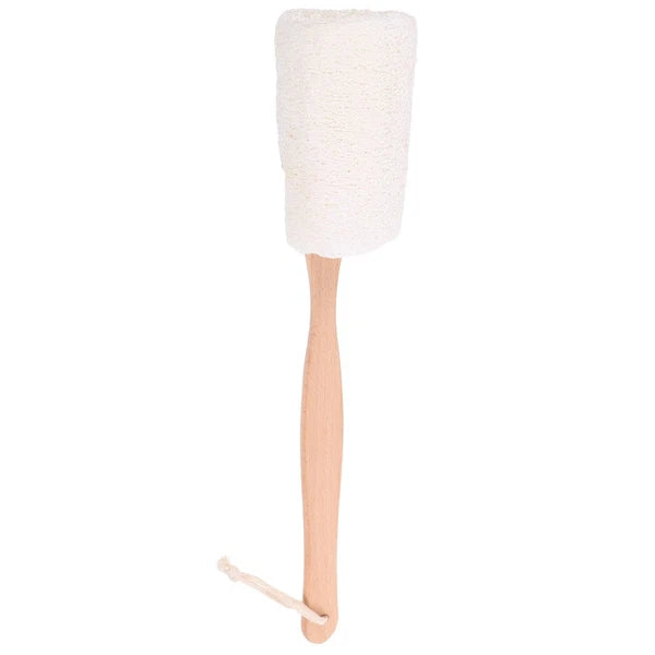 Loofah Bath Brush with Handle for Gentle Exfoliating Back Scrubber
