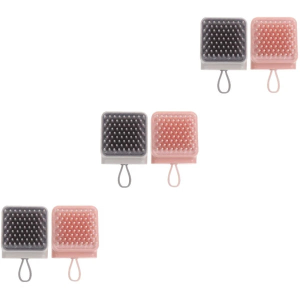 2 Pcs Bath Brush Pet Scrubber Shampoo Dispenser Shower Massagers
