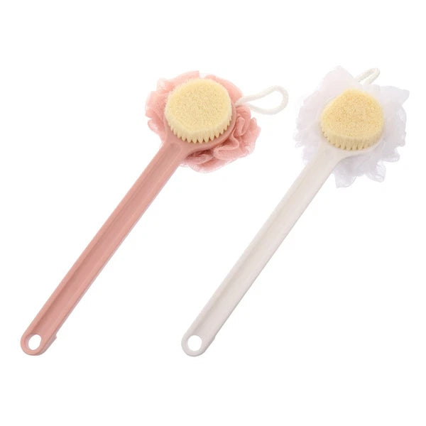 2pcs Long Handle Bath Brush Bristle Bathing Brush Household Long Handle Brush