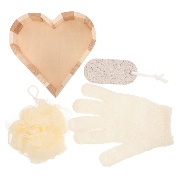 Heart-shaped Bath Brush Bathing Supplies Exfoliating Body Scrubber