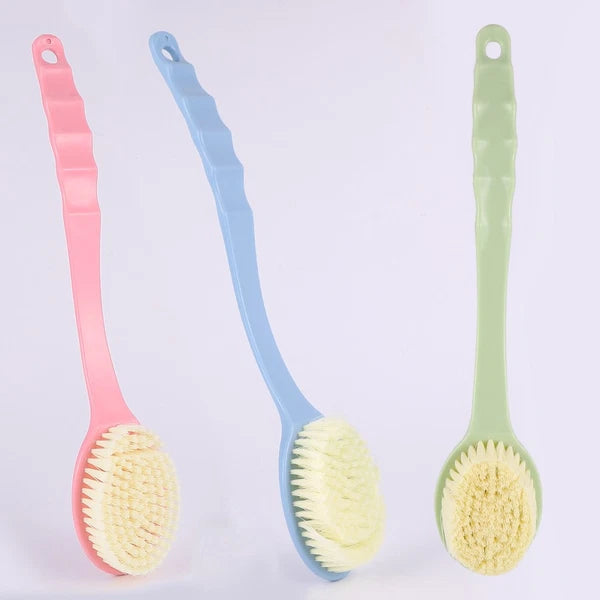 3 Pcs Long Handle Back Brush Bathing Accessories Cleaning Scrubbers
