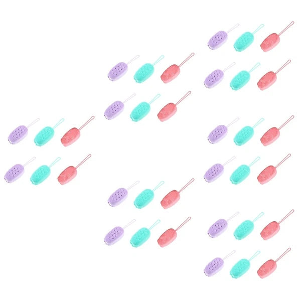 6 Pcs Bath Brush Body Exfoliating Silicone Cleaning Bathroom Massager