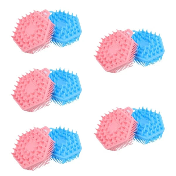 2 Pcs Bath Massage Brush Man Silicone Scrubber Men Bathing Accessories