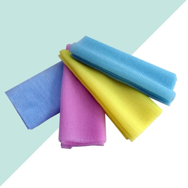 4 Pcs Bath Towel Body Scrub Exfoliating Cloth Brush for Back Scrubber Nylon