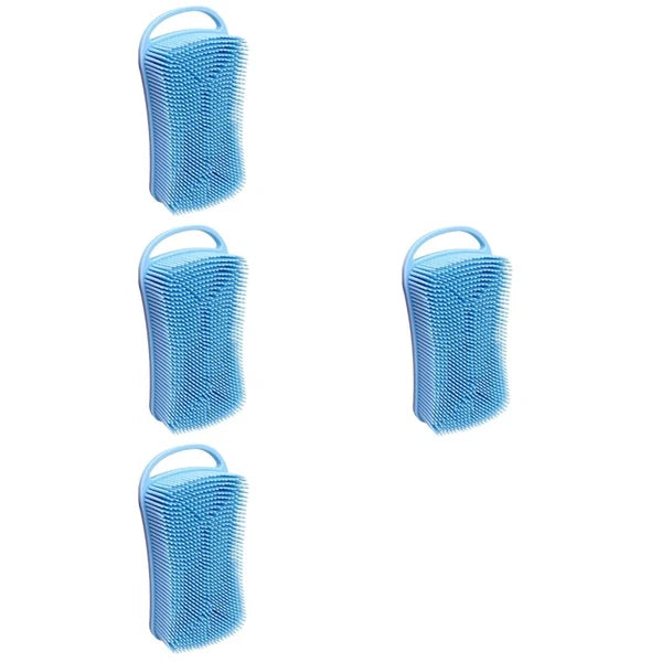 Silicone Bath Brush Baby Man Shower Scrubber for Nourishing Shampoo